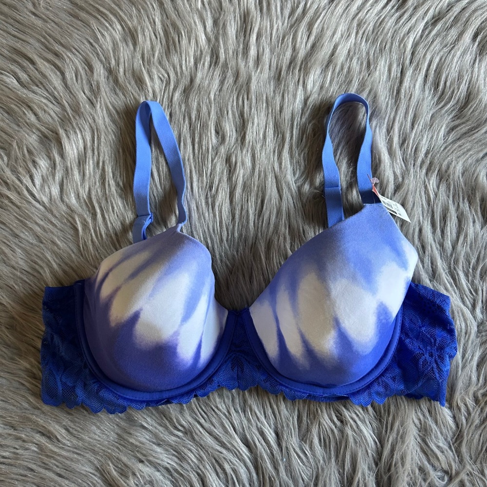 No Boundaries‎ T-Shirt Bra Womens Size 40C Tie Dye Lightly Lined Underwire NEW